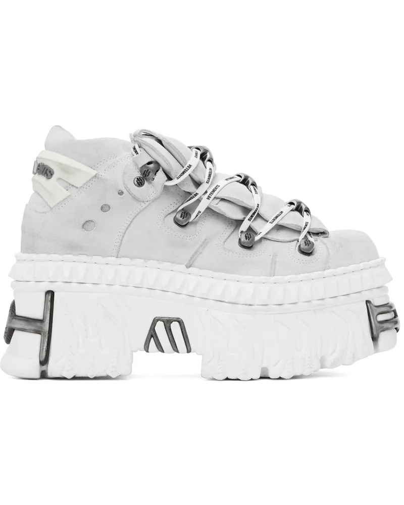 VETEMENTS Off-White New Rock Edition Platform Sneakers White