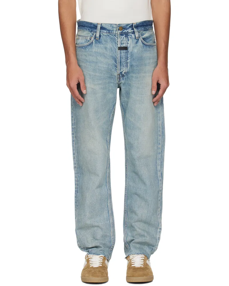 Fear of God Blue Classic 5 Pocket Jeans Indigo