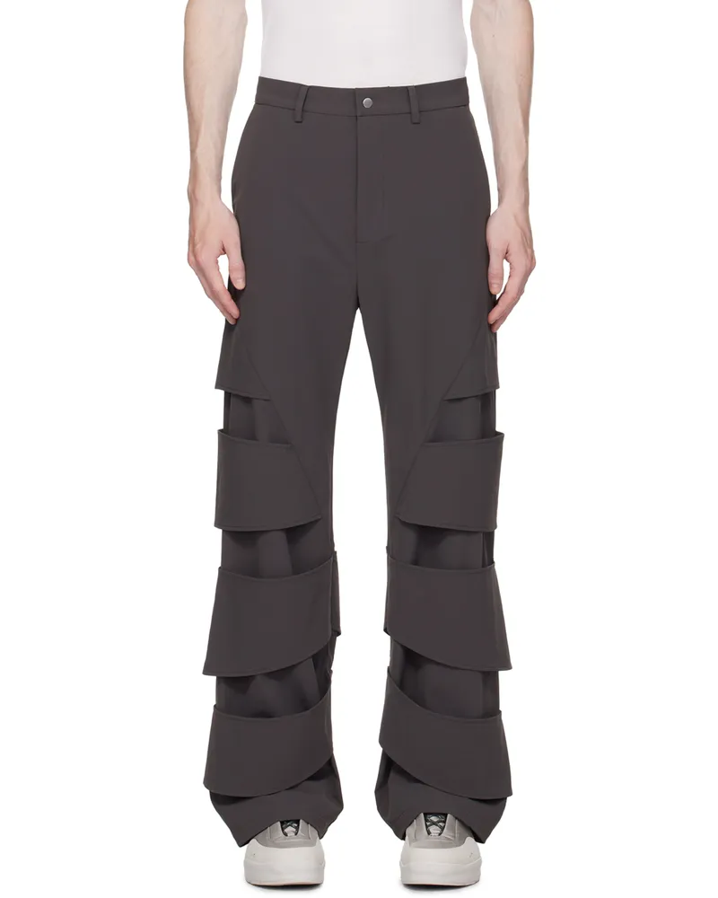 Uncertain Factor Gray Stool Trousers Deep