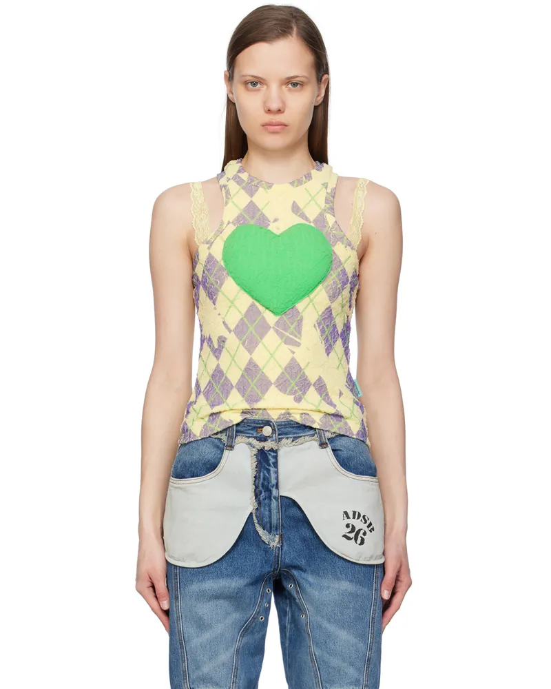 Andersson Bell SSENSE Exclusive Yellow Puffy Heart Saver Tank Top Lemon