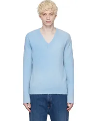 BARENA Blue Brushed Sweater Cielo