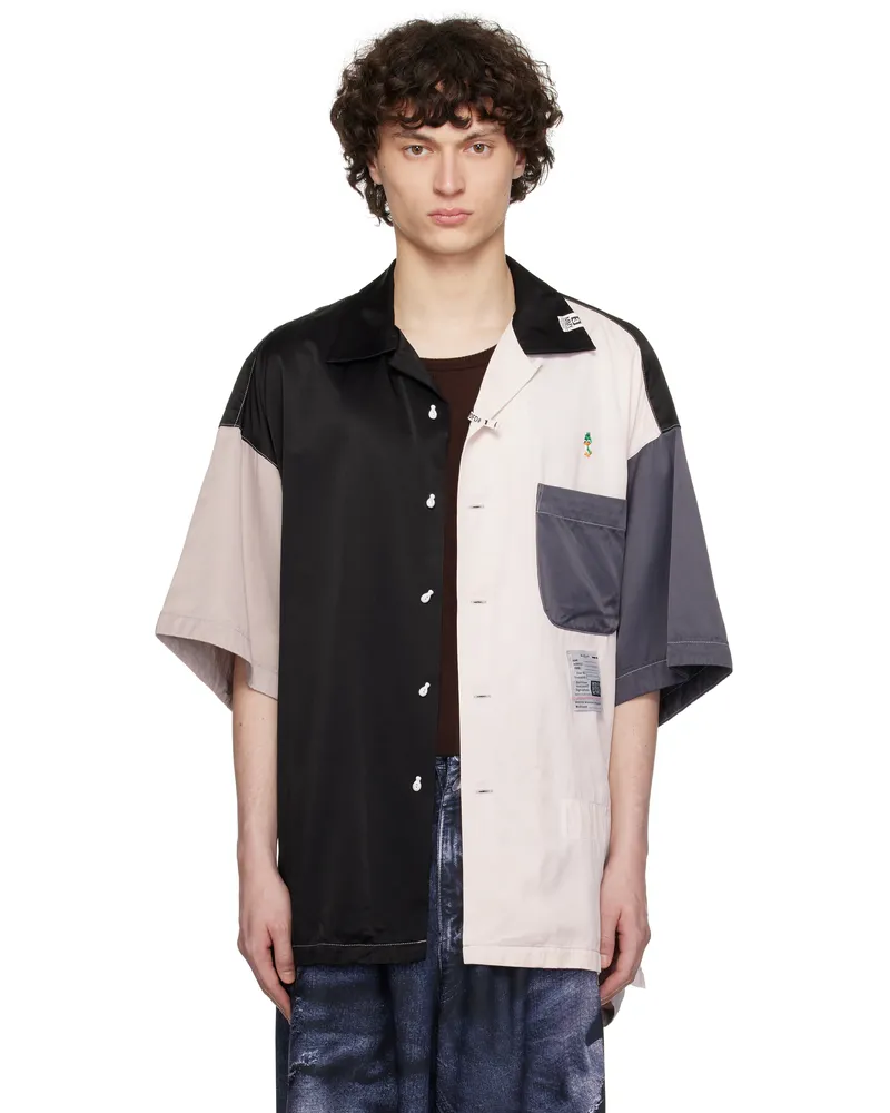 MIHARAYASUHIRO Black & Pink Crazy Pattern Short-Sleeve Shirt Black