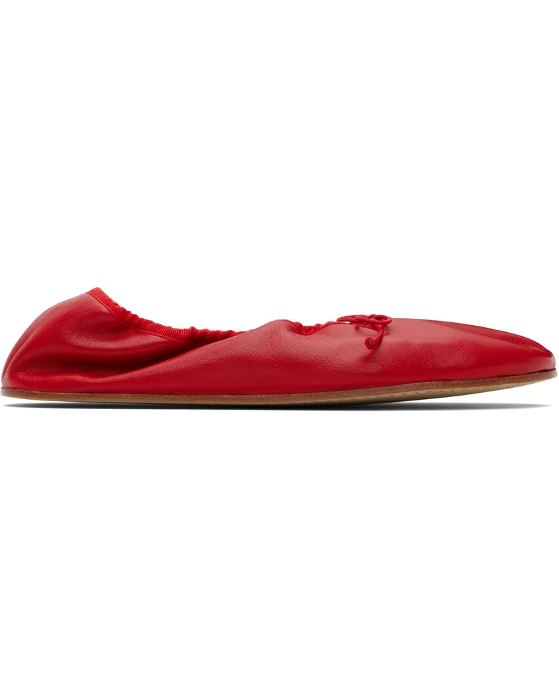 The Row Red Round Ballerina Flats Lqr