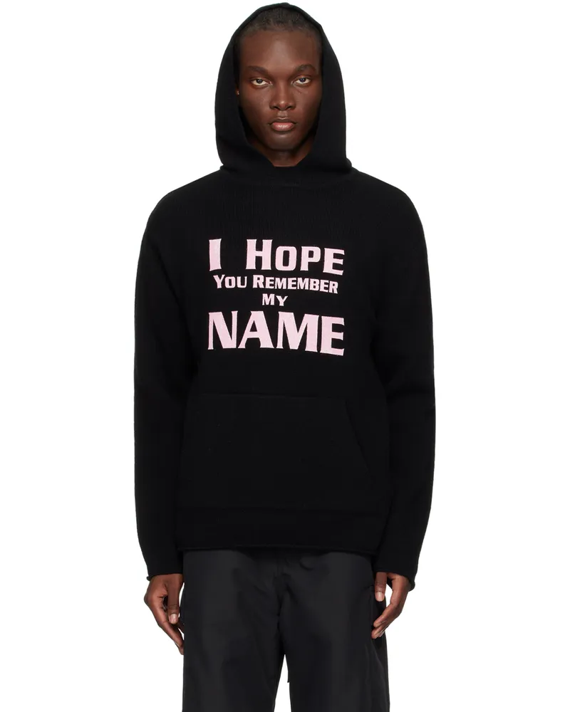 WE 11 DONE Black 'I Hope You Remember My Name' Hoodie Black