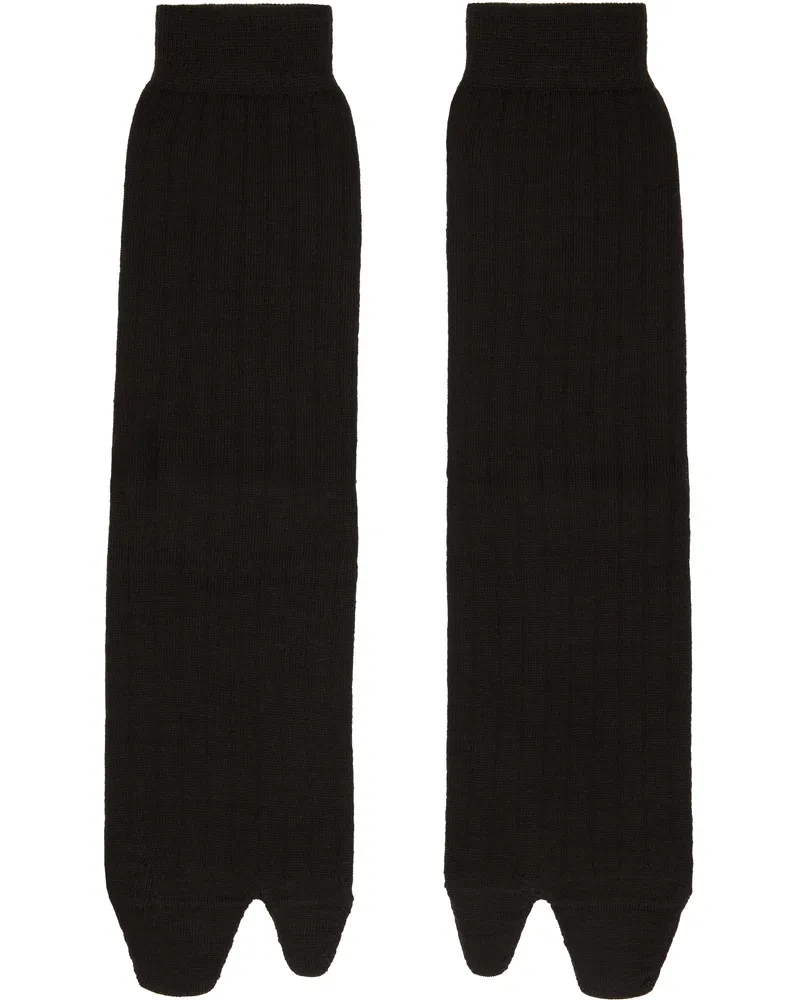 Maison Margiela Brown Bootleg Tabi Socks 144