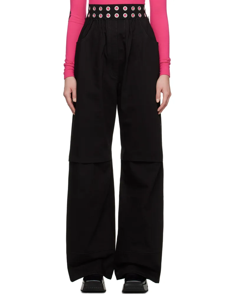 Raf Simons Black Eyelet Jeans 0099