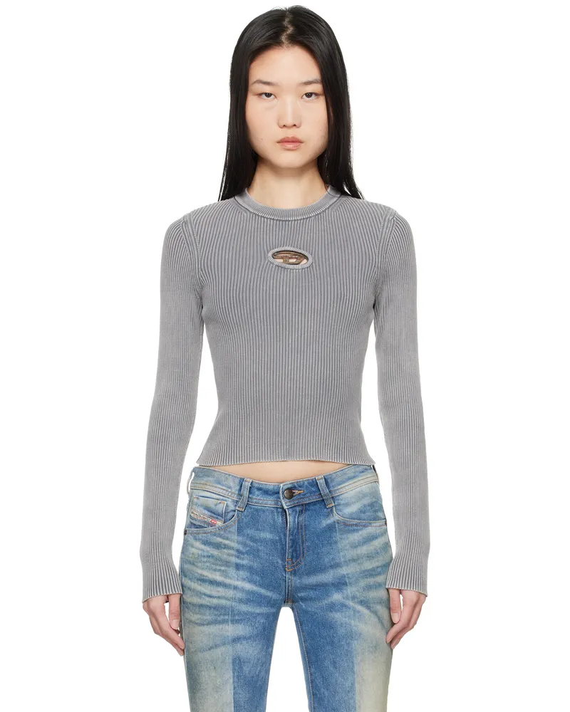 Diesel Gray M-Valary-R Sweater 9dt