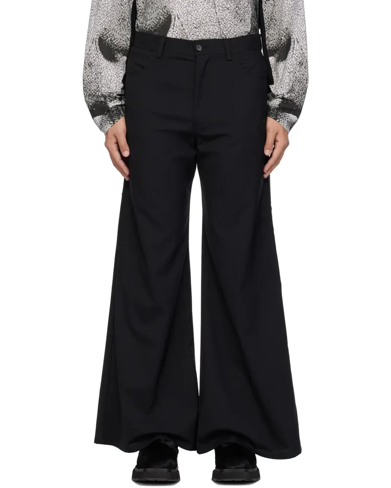 KUSIKOHC Black 'Right To Fail' Oversized Trousers Black