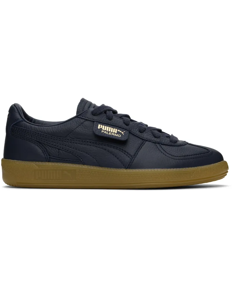 Puma Navy Palermo Leather Sneakers Navy