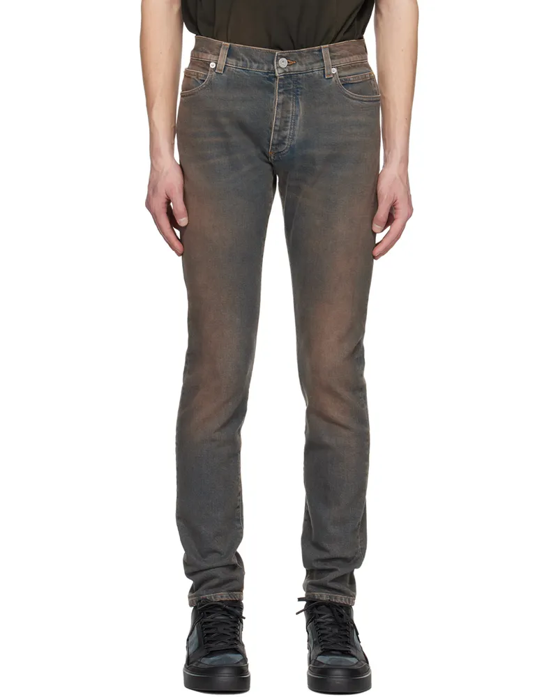 Balmain Blue Slim-Fit Jeans 6ao