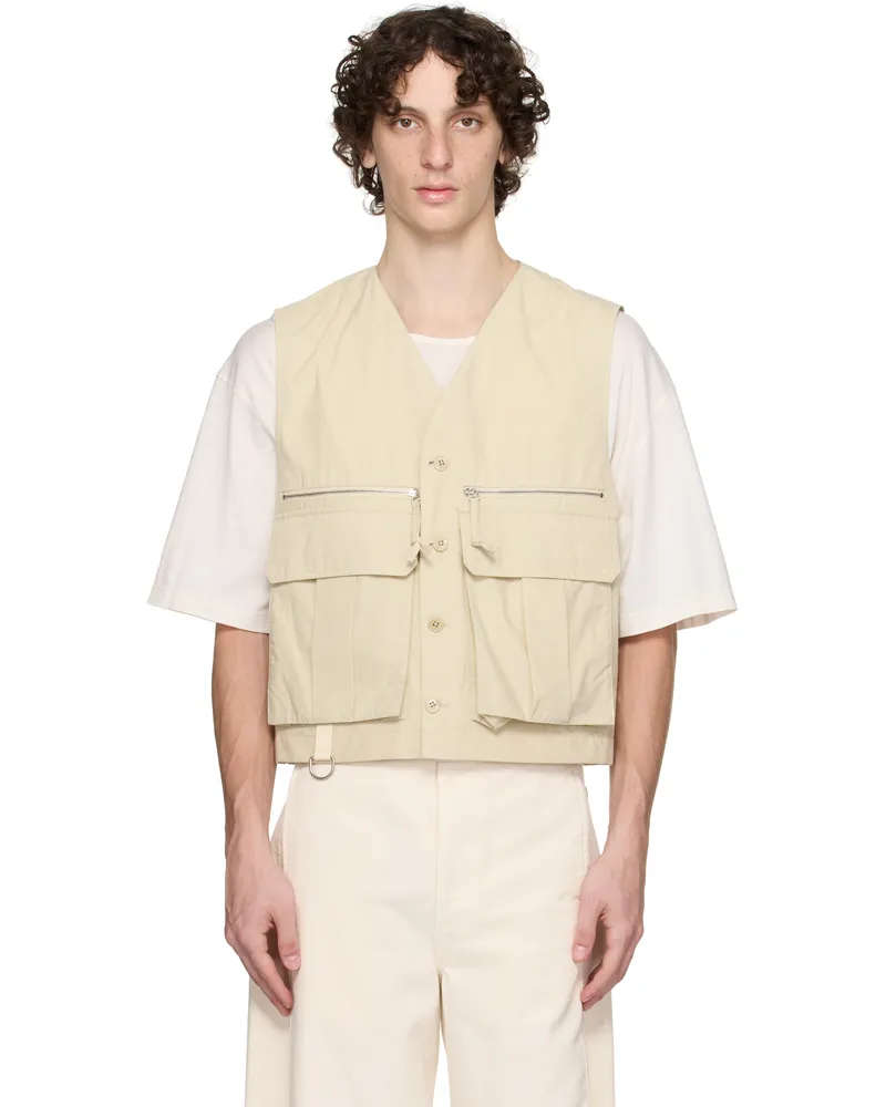 Christophe Lemaire Beige Technical Vest Bg205