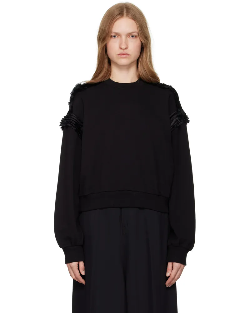 Maison Margiela Black Ruffled Sweatshirt 900