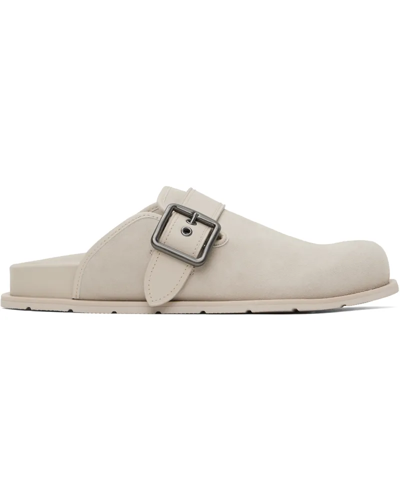 Coach Taupe Buckle Clogs Steam
