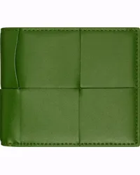 Bottega Veneta Green Bifold Wallet Avocado-silver