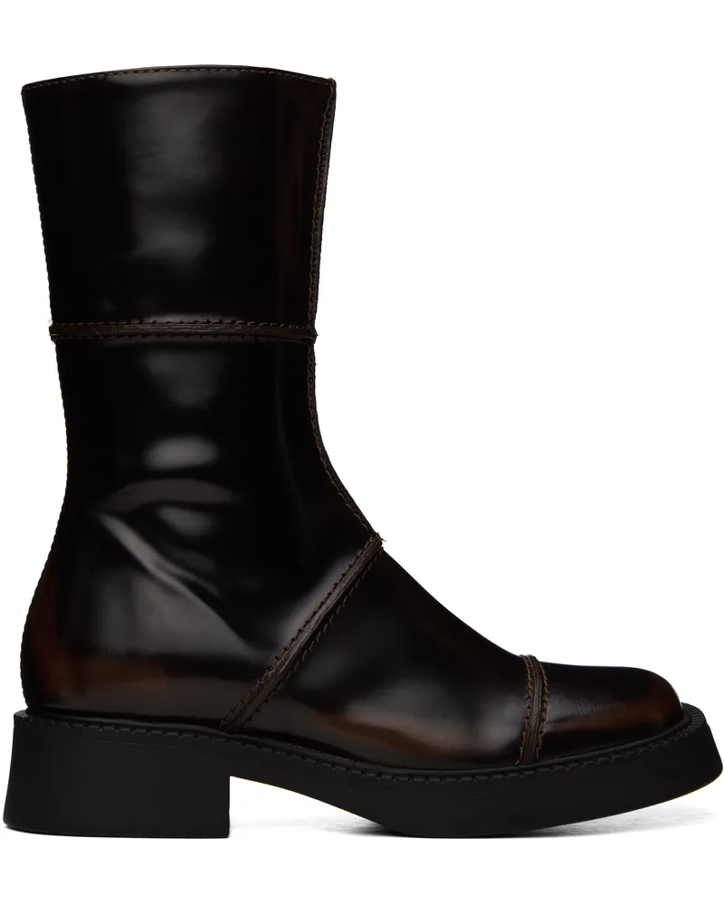 Miista Brown Dahlia Boots Dark