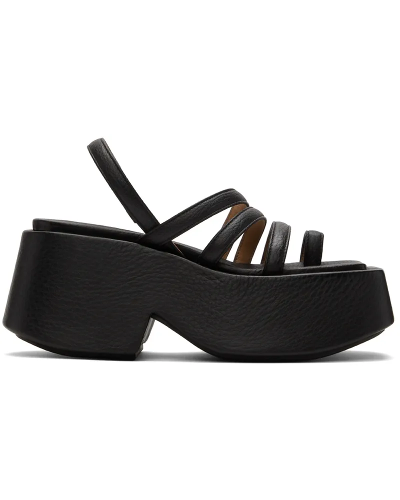 Marsèll Black Zeppo Sandals 666