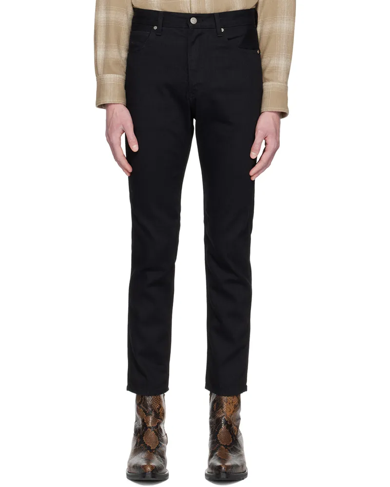 The Letters Black Tapered Jeans Black