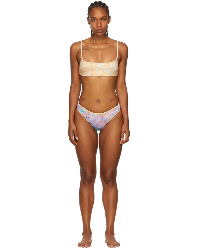 Collina Strada SSENSE Exclusive Beige Recycled Nylon Bikini Peach