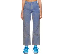 Blue Paneled Jeans