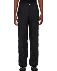 Spencer Badu Black Crinkled Trousers Black