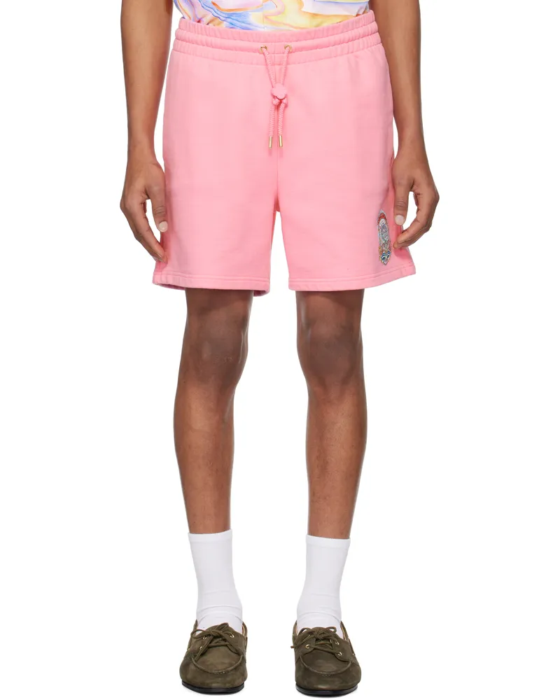 Casablanca Paris Pink Casa Way Skate Sweat Shorts Casa