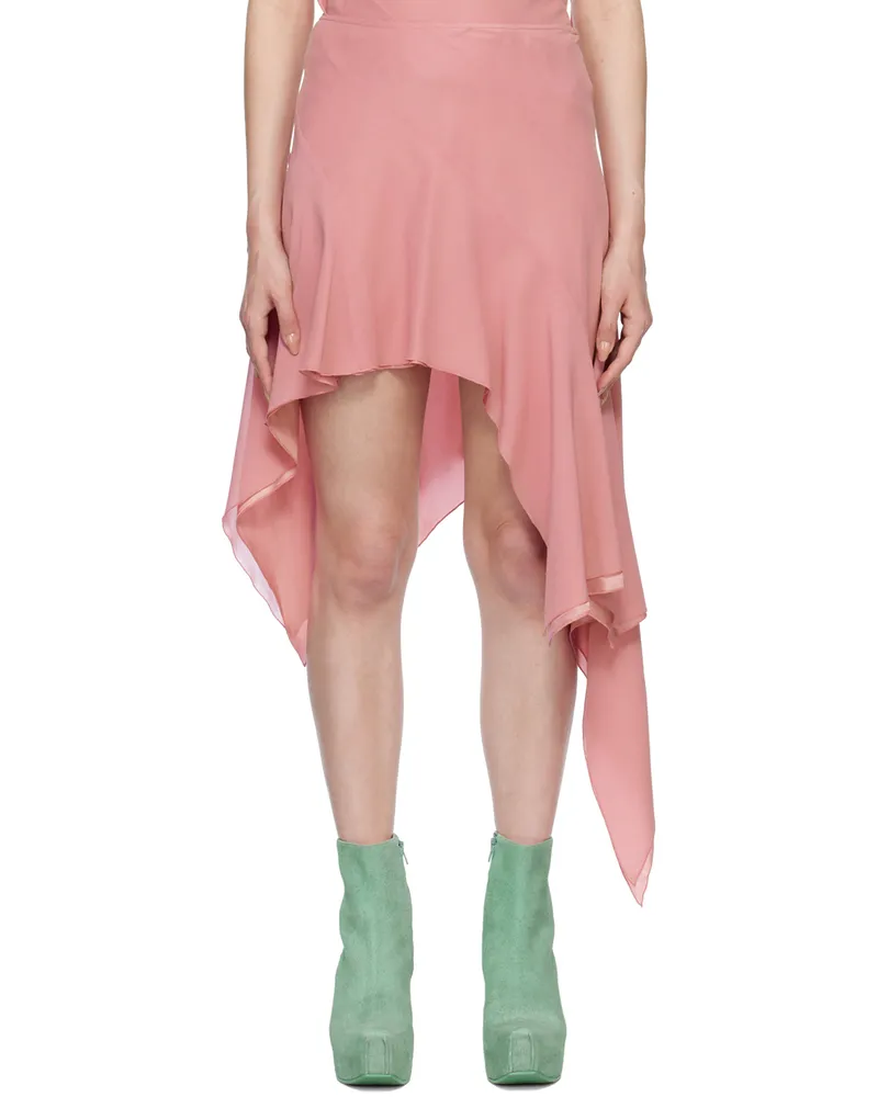 Charlotte Knowles Pink Cyclo Midi Skirt Acid