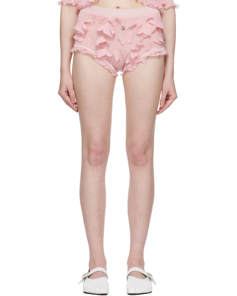 COPERNI Pink Knitted Butterfly Shorts Pink