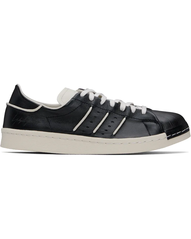 Y-3 Black & Off-White Superstar Sneakers Black