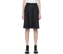 Black Curtain Midi Skirt