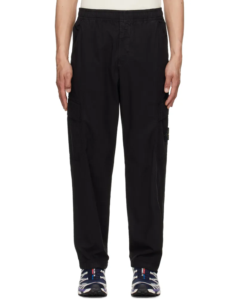 Stone Island Black Mil-Spec Stretch Ripstop Cargo Pants V0029