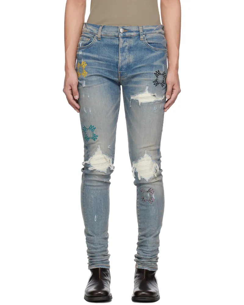 Amiri Blue MA Quad Cut Out MX1 Jeans Antique