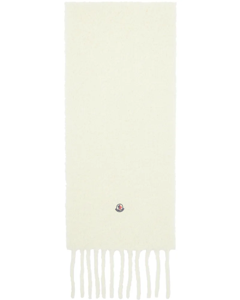 Moncler Off-White Fringed Scarf 034