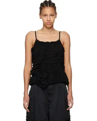 Comme des Garçons Black Gathered Tank Top Black