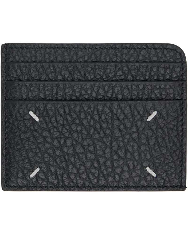 Maison Margiela Black Four Stitches Card Holder T8013
