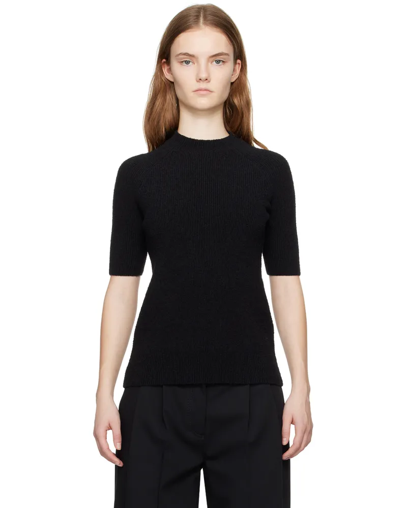 Totême Black Raglan T-Shirt 001