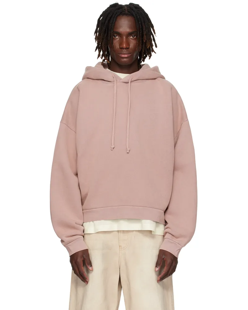 Acne Studios Pink Garment-Dyed Hoodie Adh