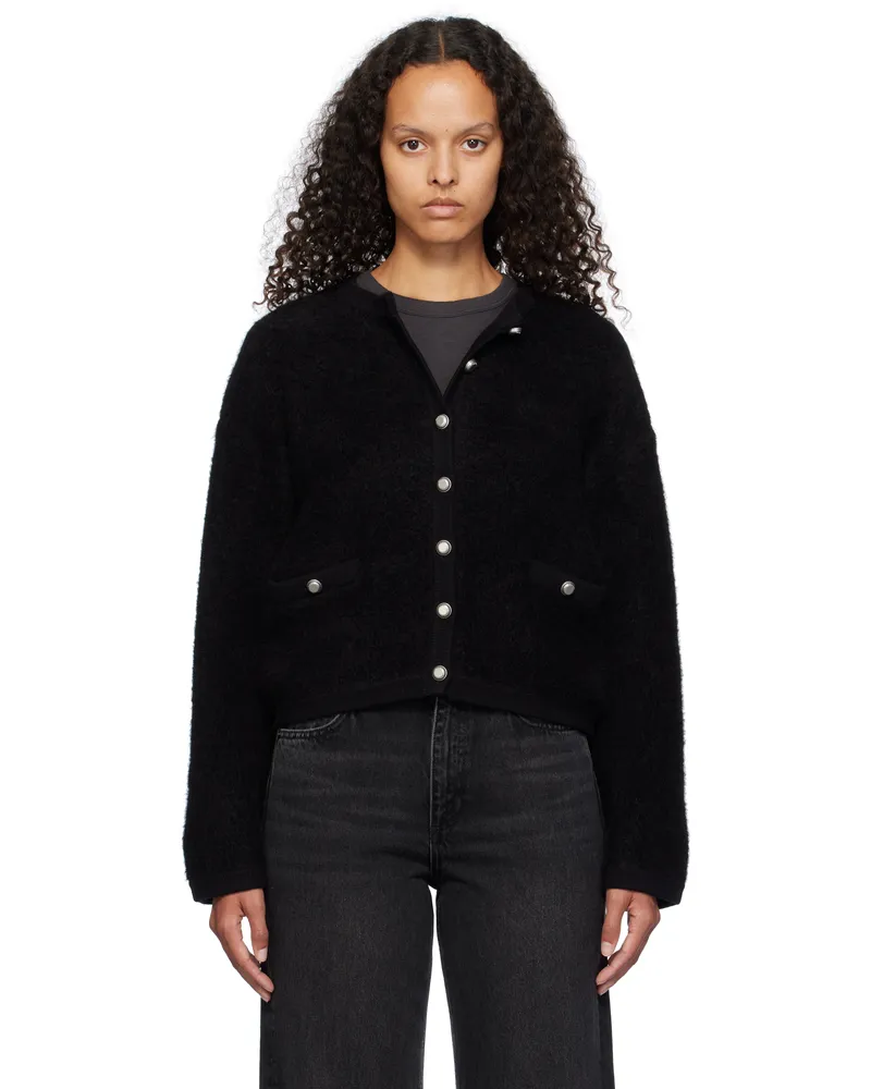 Rag & Bone Black Kaia Boucle Cardigan Black