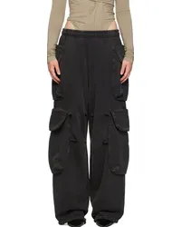 Entire Studios Black Heavy Gocar Cargo Pants Washed