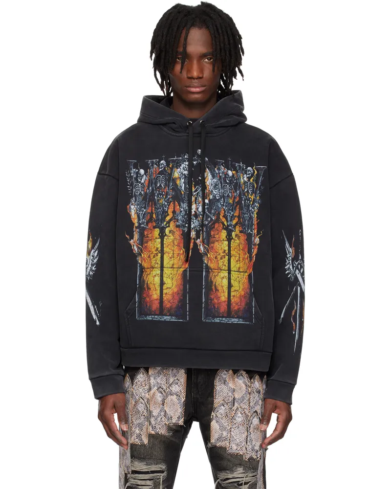 WHO DECIDES WAR Black Ember Chapel Hoodie Coal
