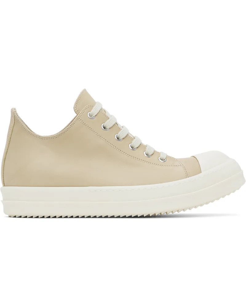 Rick Owens Beige Hollywood Low Sneaks Sneakers 8111