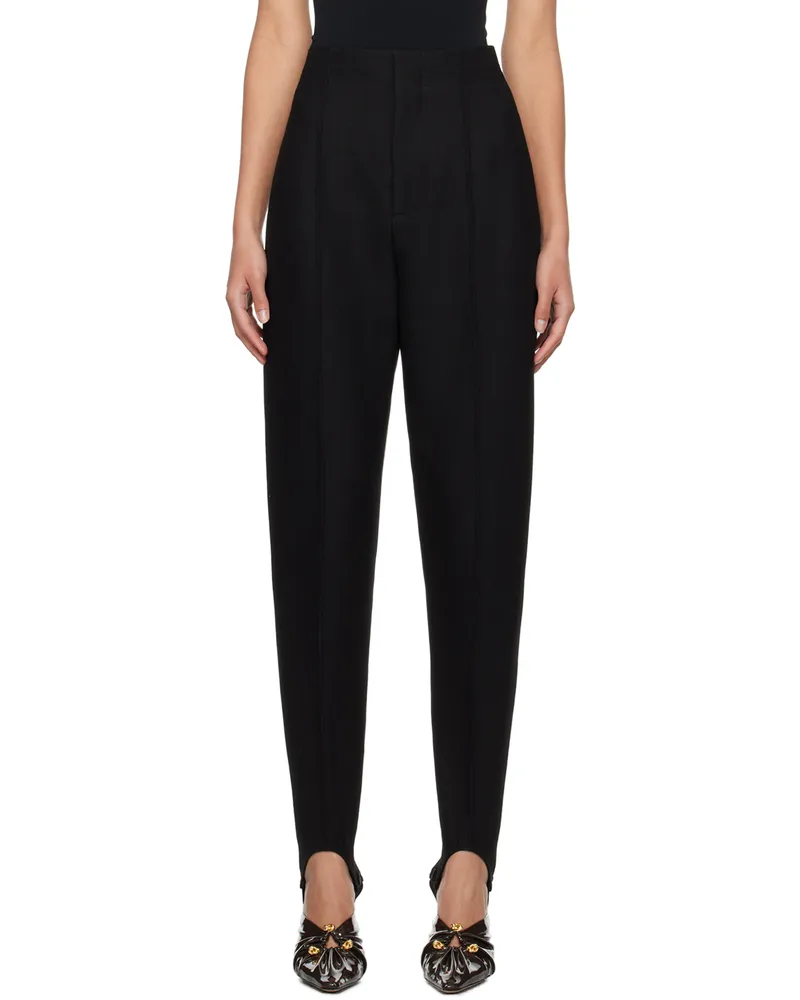 Bottega Veneta Black Stirrup Trousers 1000