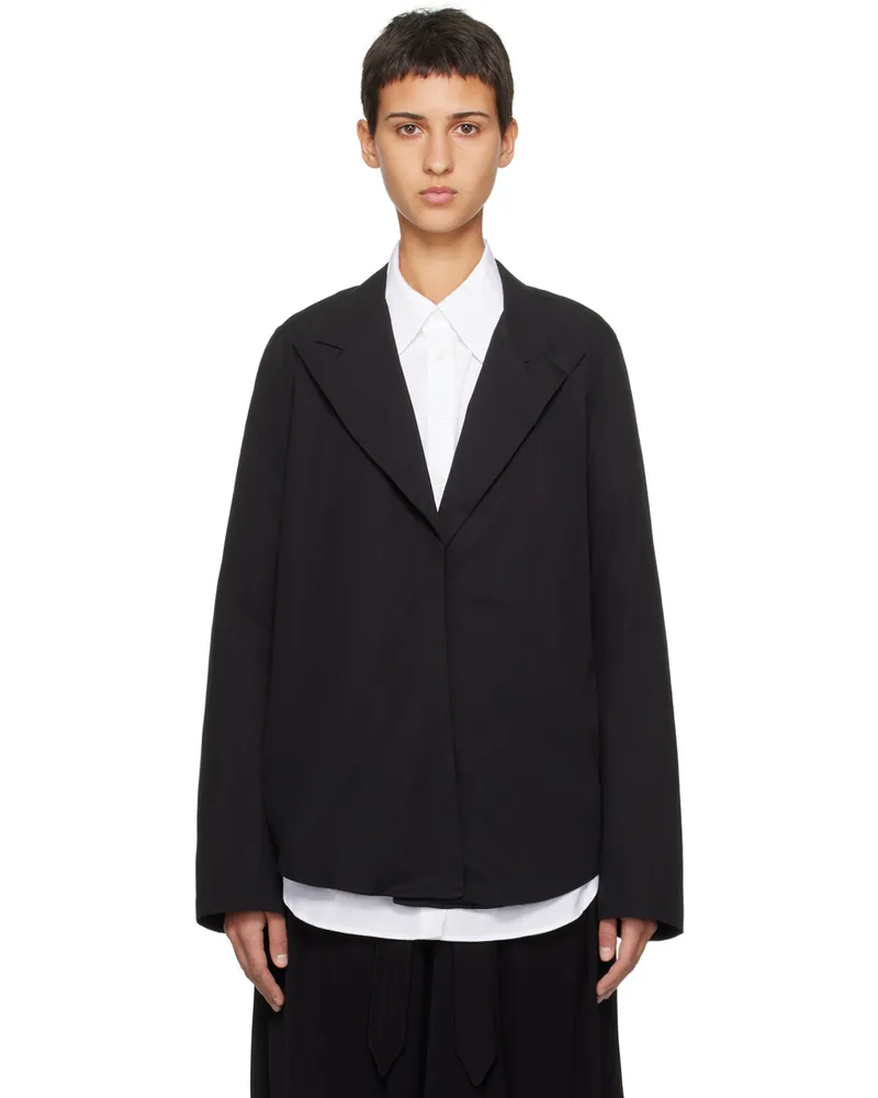 BITE Studios Black Self-Tie Blazer Black