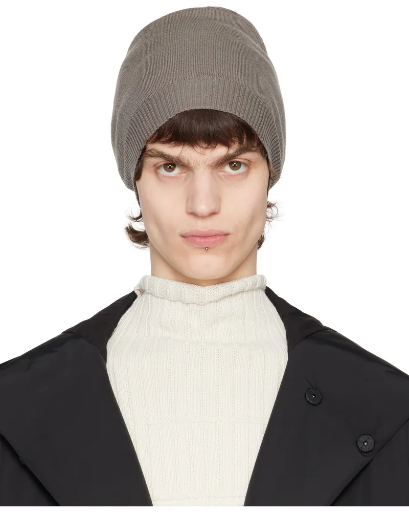 Rick Owens Gray Hollywood Medium Beanie 34