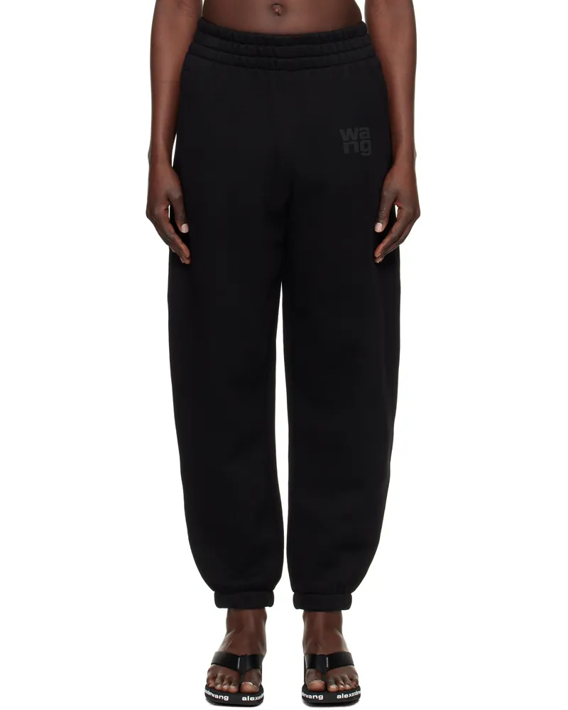Alexander Wang Black Puff Logo Sweatpants Black