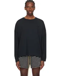 RHUDE Black Reverse Long Sleeve T-Shirt Black