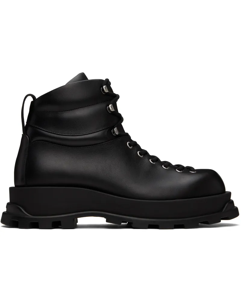 Jil Sander Black Ankle Boots 001