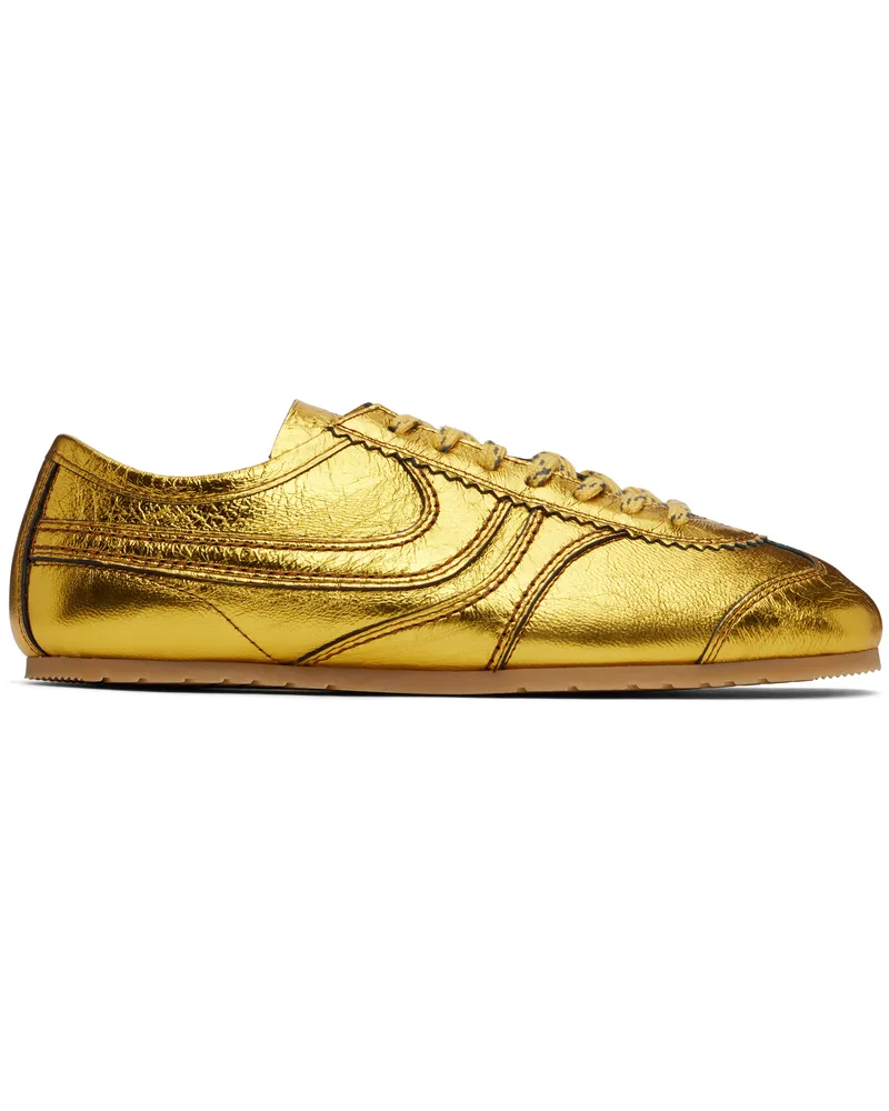 Dries van Noten Gold Metallic Sneakers 954
