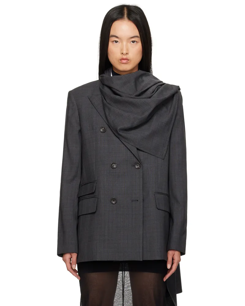 Maria Mcmanus Gray Cloak Blazer Charcoal