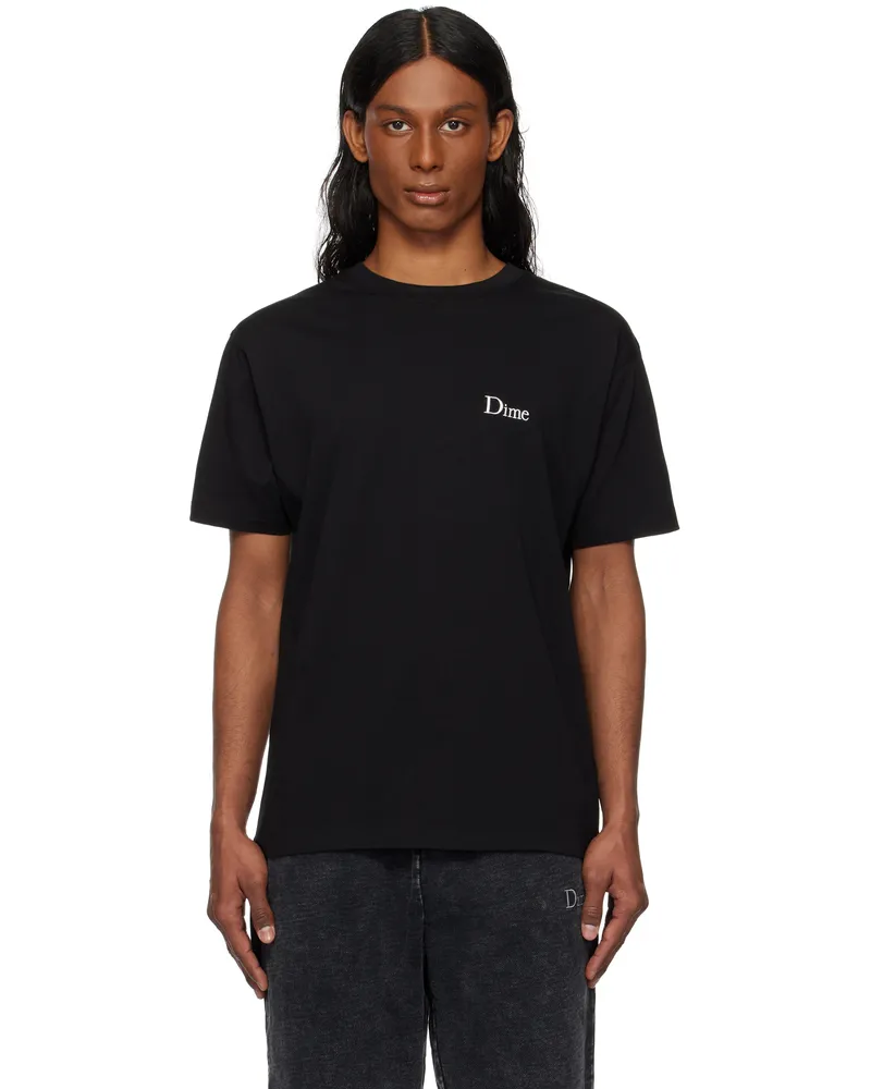 Dime Black Classic Small Logo T-shirt Black