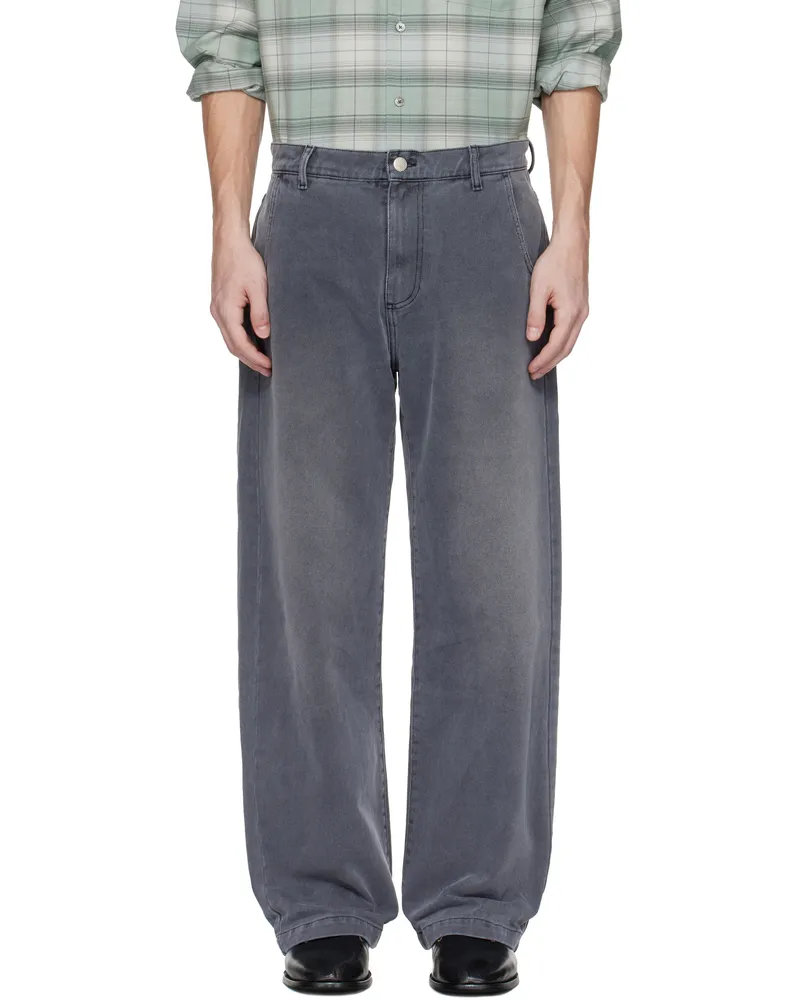 Mfpen Gray Straight Cut Jeans Washed